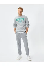 Koton Jogger Sweatpants with Lace-Up Waist, Pocket Detailed.