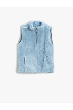 Koton Plush Turtleneck Vest