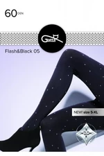 Gatta Flash black 05 Punčochové kalhoty 2 černá/stříbrná