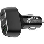 Nabíjačka do auta WG USB-C + USB, 63 W, s káblom, čierna