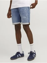 Blue Mens Denim Shorts Jack & Jones Rick - Men