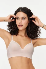 Trendyol Powder Pink Seamless Strappy Non-wired Cupped Bralette Knit Bra