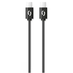 Kábel Aligator Power 3A, USB-C na USB-C, čierny