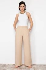 Trendyol Beige Wide Leg Woven Trousers