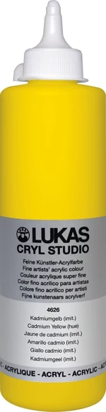 Lukas Cryl Studio Acrylic Paint Plastic Bottle Peinture acrylique Cadmium Yellow Hue 500 ml 1 pc