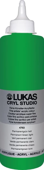 Lukas Cryl Studio Acrylic Paint Plastic Bottle Colori acrilici Permanent Green Light 500 ml 1 pz