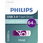 USB flash disk Philips VIVID FM64FD00B/00, 64 GB, USB 3.2 Gen 1 (USB 3.0), nachová