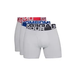 Pánské boxerky Under Armour Charged Cotton 6in 3 Pack  Mod Gray Medium Heather  M