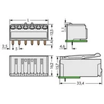 Zásuvkový konektor do DPS WAGO 2092-1324, 20.00 mm, pólů 4, rozteč 5 mm, 200 ks