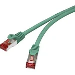 Síťový kabel RJ45 Renkforce RF-3432104, CAT 6, S/FTP, 15.00 cm, zelená