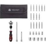 Sada nástrčných klíčů TOOLCRAFT TO-6754554, 1/4" (6,3 mm), 28dílná