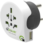 Q2 Power 1.100250 cestovný adaptér  Welt nach Indien mit USB