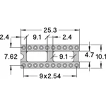 Preci Dip 110-83-320-41-001101 IC pätica Raster (rozteč): 7.62 mm Pólov: 20 presné kontakty 1 ks