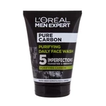 L´Oréal Paris Men Expert Pure Carbon Purifying Daily Face Wash 100 ml čisticí gel M na normální pleť; na mastnou pleť; na problematickou pleť s akné