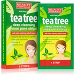 Beauty Formulas Tea Tree čisticí náplast na zanešené póry na nose 6 ks