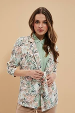 Jacket with tropical pattern