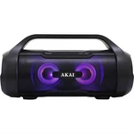 Párty reproduktor AKAI ABTS-50 čierny Party reproduktor, výkon 15 W, bezdrátové připojení Bluetooth, hlasové ovládání Google Assistant/Siri, FM rádio,