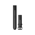 Remienok Garmin QuickFit 20mm, silikonový, černý, dlouhý, černá přezka (010-12942-00) remienok k inteligentným hodinkám • predĺžené silikónové vyhotov