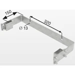 MUNK Günzburger Steigtechnik 63257 Nástenný držiak U-držiak, tuhý 150 mm, pozinkovaná oceľ 1 ks