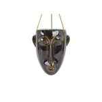 Tmavohnedý závesný kvetináč PT LIVING Mask, výška 22,3 cm