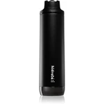 HidrateSpark Steel chytrá láhev s brčkem barva Black 620 ml