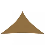 Stínící plachta trojúhelníková HDPE 3 x 3 x 3 m Dekorhome Šedohnědá taupe