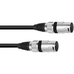 Kabelový adaptér Omnitronic 3022075A [1x XLR zástrčka 3pólová - 1x XLR zástrčka 3pólová], 0.20 m, černá