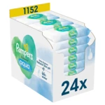 PAMPERS Harmonie Aqua Plastic Free Vlhčené ubrousky 24 x 48 ks