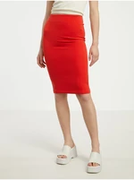 Red Women's Pencil Skirt CAMAIEU - Ladies