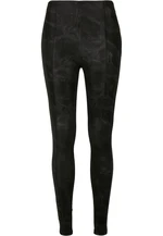 Women's washed trousers made of artificial leather black