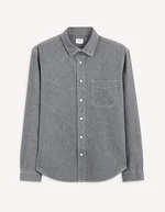 Grey men's denim shirt Celio Gagusti1