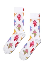 Ponožky Happy Socks Ice Cream Sock biela farba