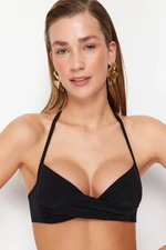 Trendyol Černá Podprsenka Push Up Bikiny Top