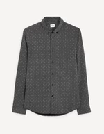 Men's grey polka dot shirt Celio Gaop