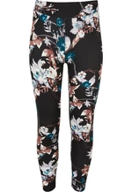 Girls' soft leggings AOP blacksoftflower