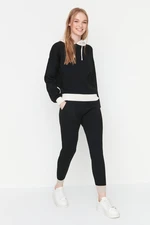 Trendyol Black Hoodie and Sweater Top-Top Set