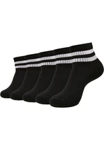 Half Cuff Logo Sports Socks 5 Pack Black