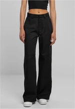 Women's work trousers with straight legs black