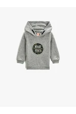 Koton Printed Hooded Sweatshirt