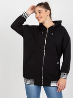 Women's Black Zip-Up Hoodie Plus Size