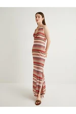 Koton Halter Neck Crochet Long Dress Multicolor