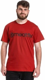 Meatfly Logo Dark Red M Camiseta