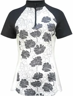 Callaway Womens Texture Floral Alb strălucitor XS Tricou polo