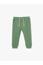 Koton Basic Sweatpants Textured Waist Tie Cotton