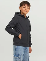 Čierna chlapčenská softshellová bunda Jack & Jones Basic