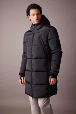 DEFACTO Fit Hooded Fleece Lined Coat Parka