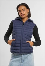 Women's ultra-light quilted vest navy blue