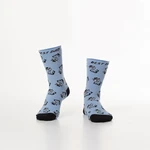 Blue women's socks with characters