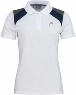 Head Club Jacob 22 Tech Polo Shirt Women White/Dark Blue XL Tenisové tričko