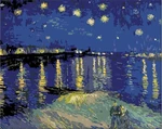 Zuty Maľovanie podľa čísel Hviezdna noc nad Rhone (Van Gogh)